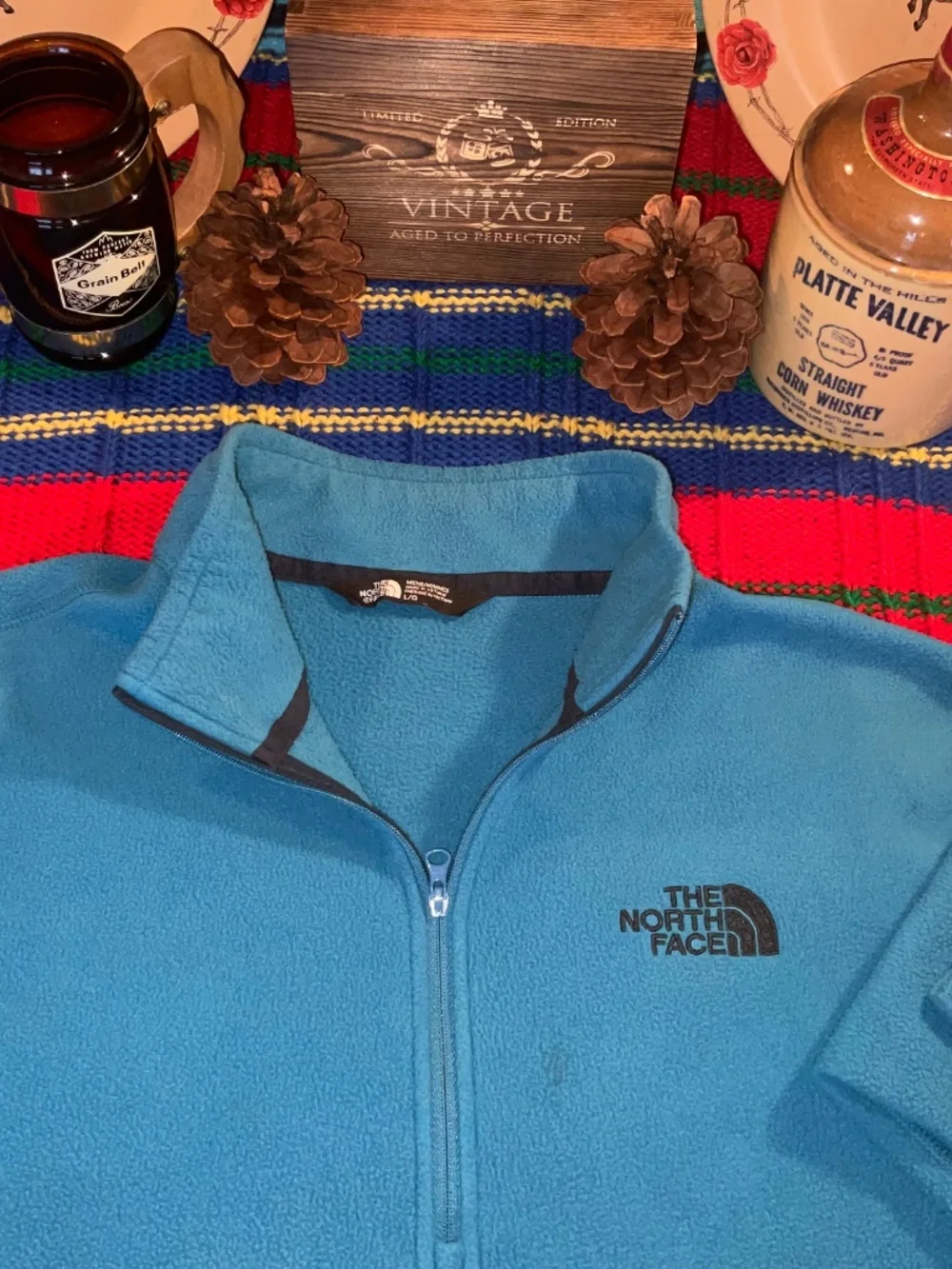 The North Face- Glacier 1/4 zip fleece-Pullover Jacket- Blue